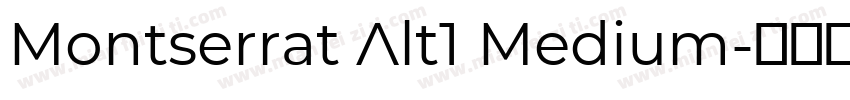 Montserrat Alt1 Medium字体转换